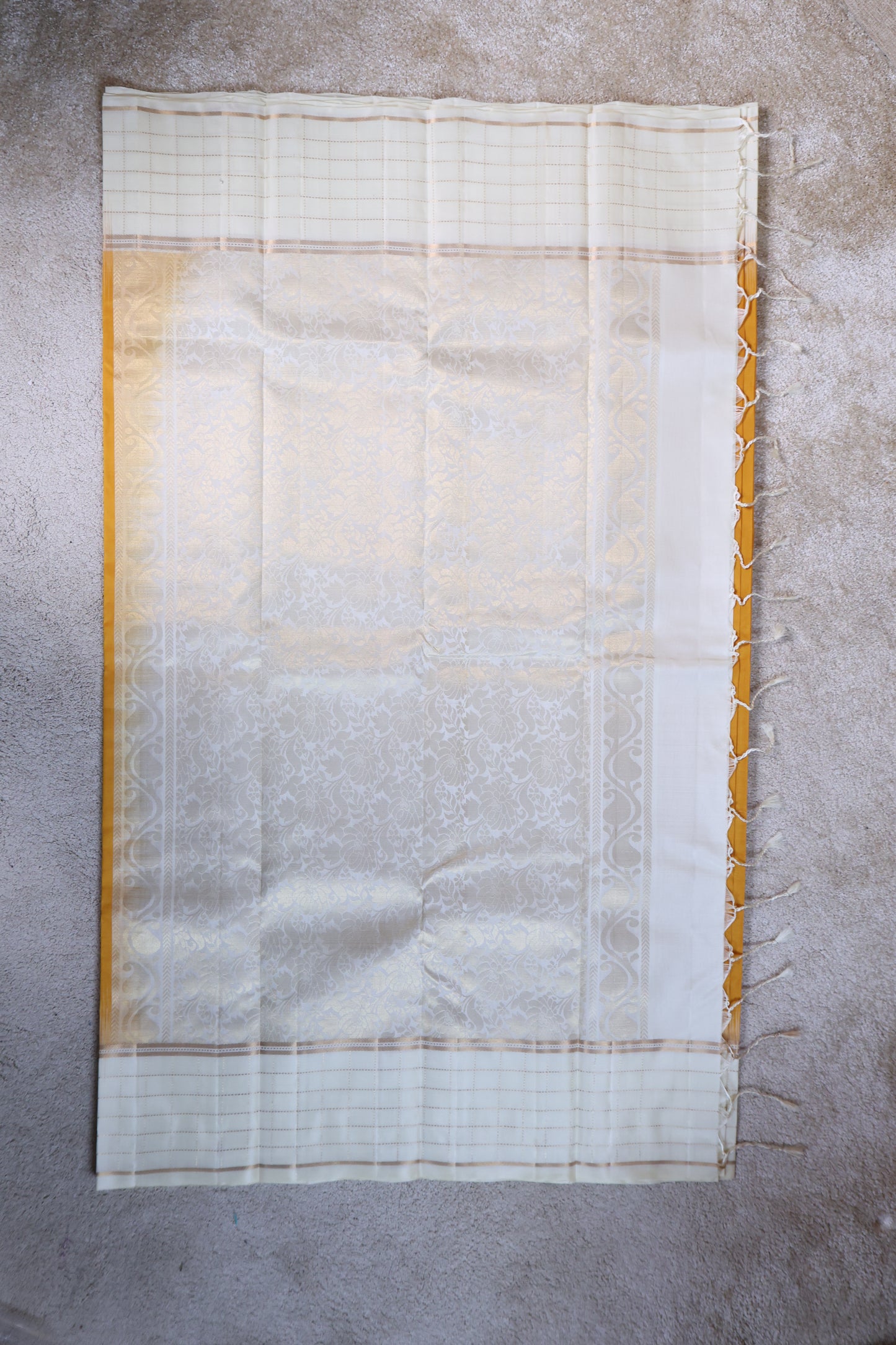 Pure Soft Silk – Multi-Color Border Checks Saree(Code PMC-09)