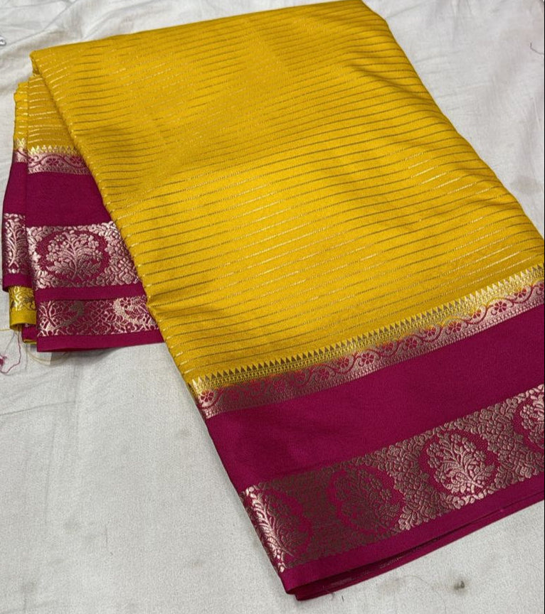 Mysore Binny Crepe Saree(Code SS-04)