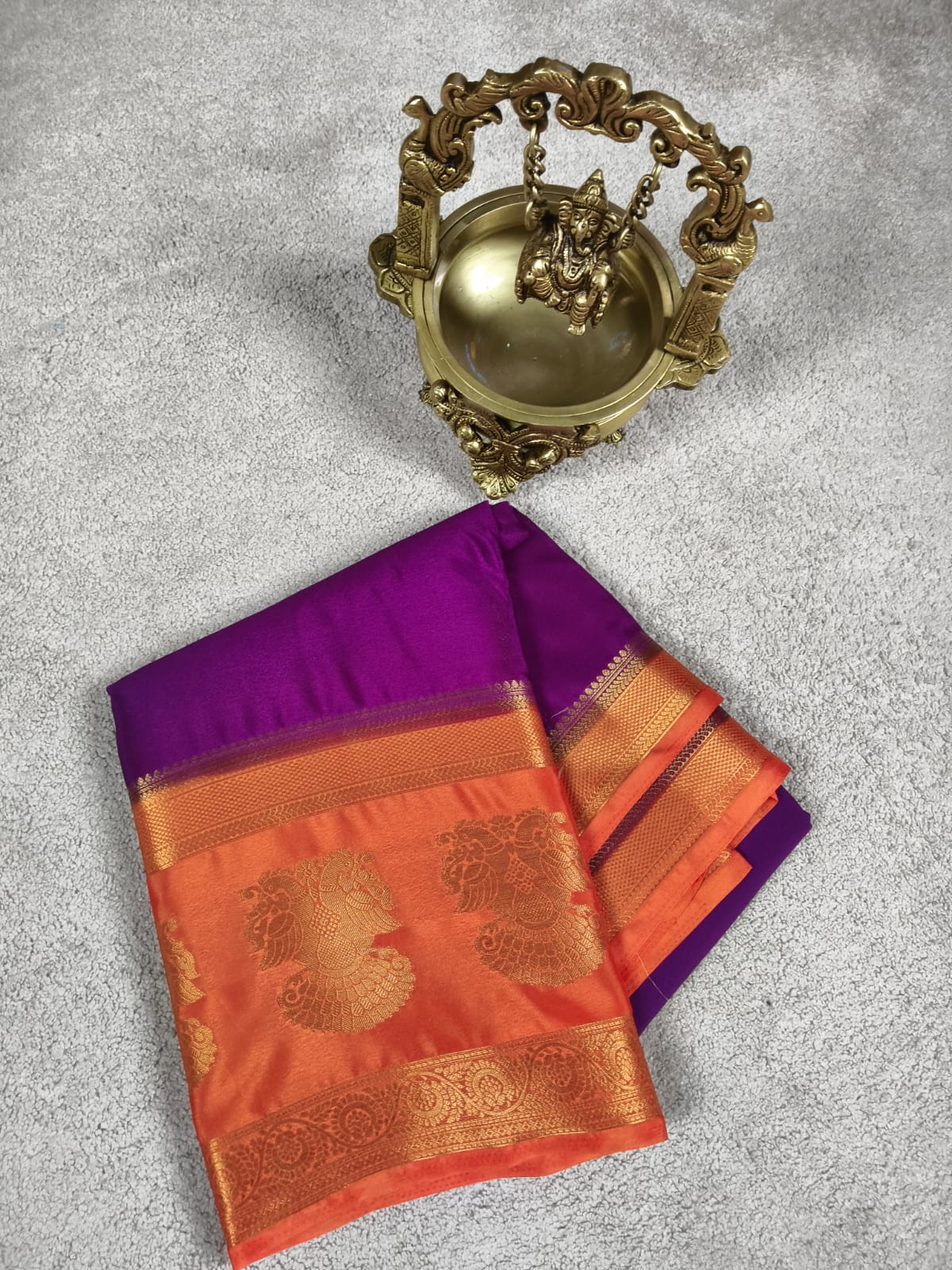 Gandaberunda Border Saree(Code SS-14)