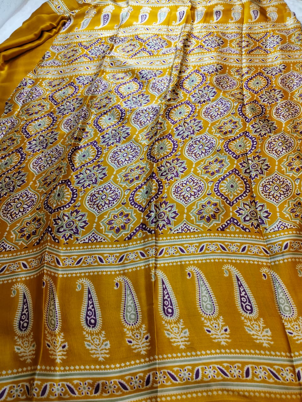 Modal Silk Ajrakh Print Saree (Code - MDS-03)