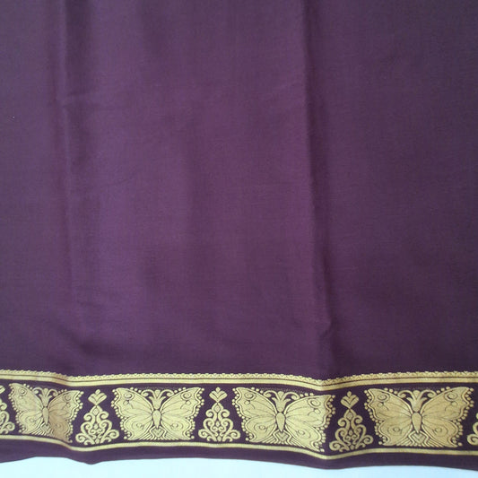 Pure Mysore Crepe Silk Saree in Classic Brown