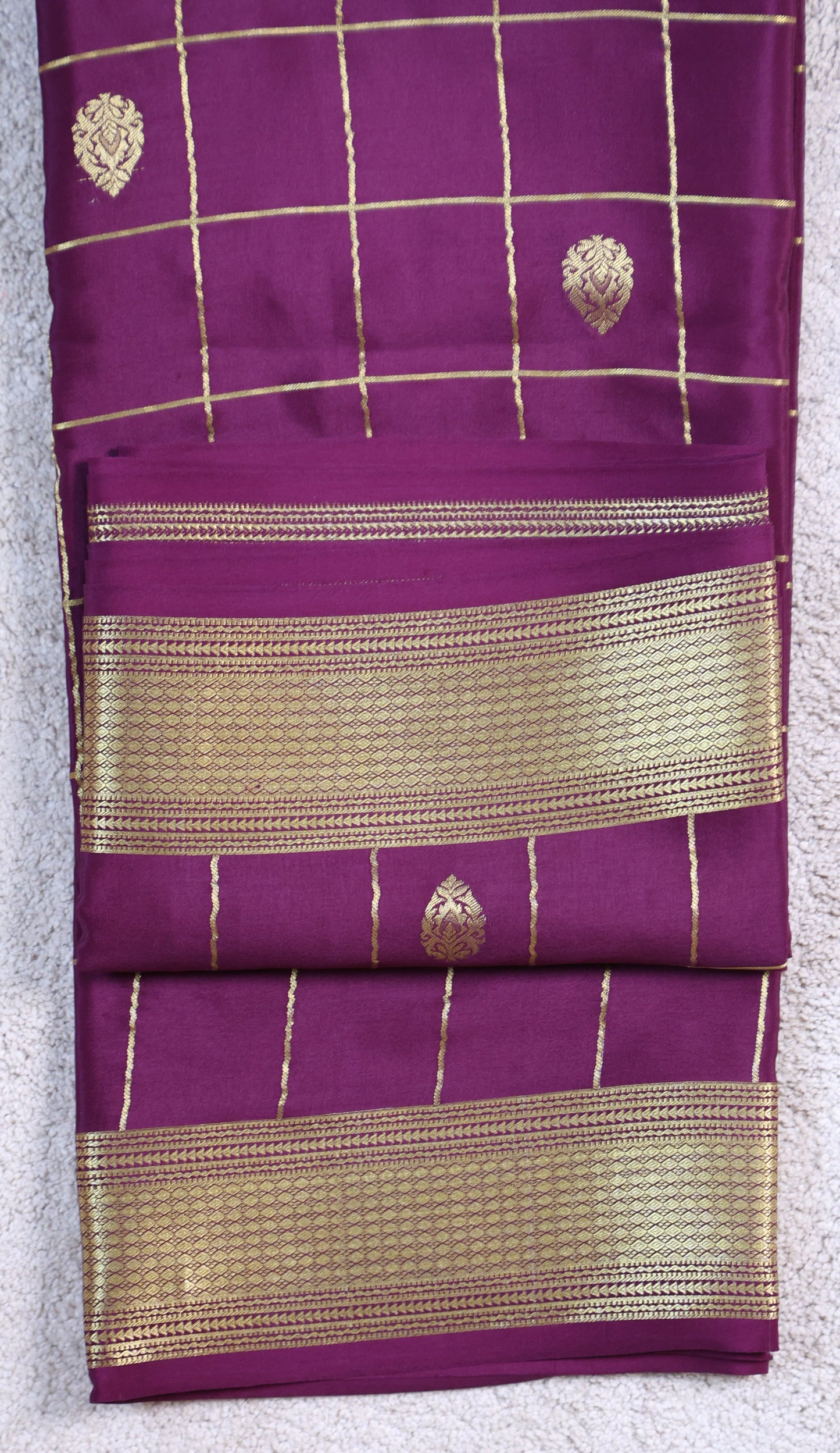 Pure Mysore Crepe Saree – 120 GSM(Code PMC-05)