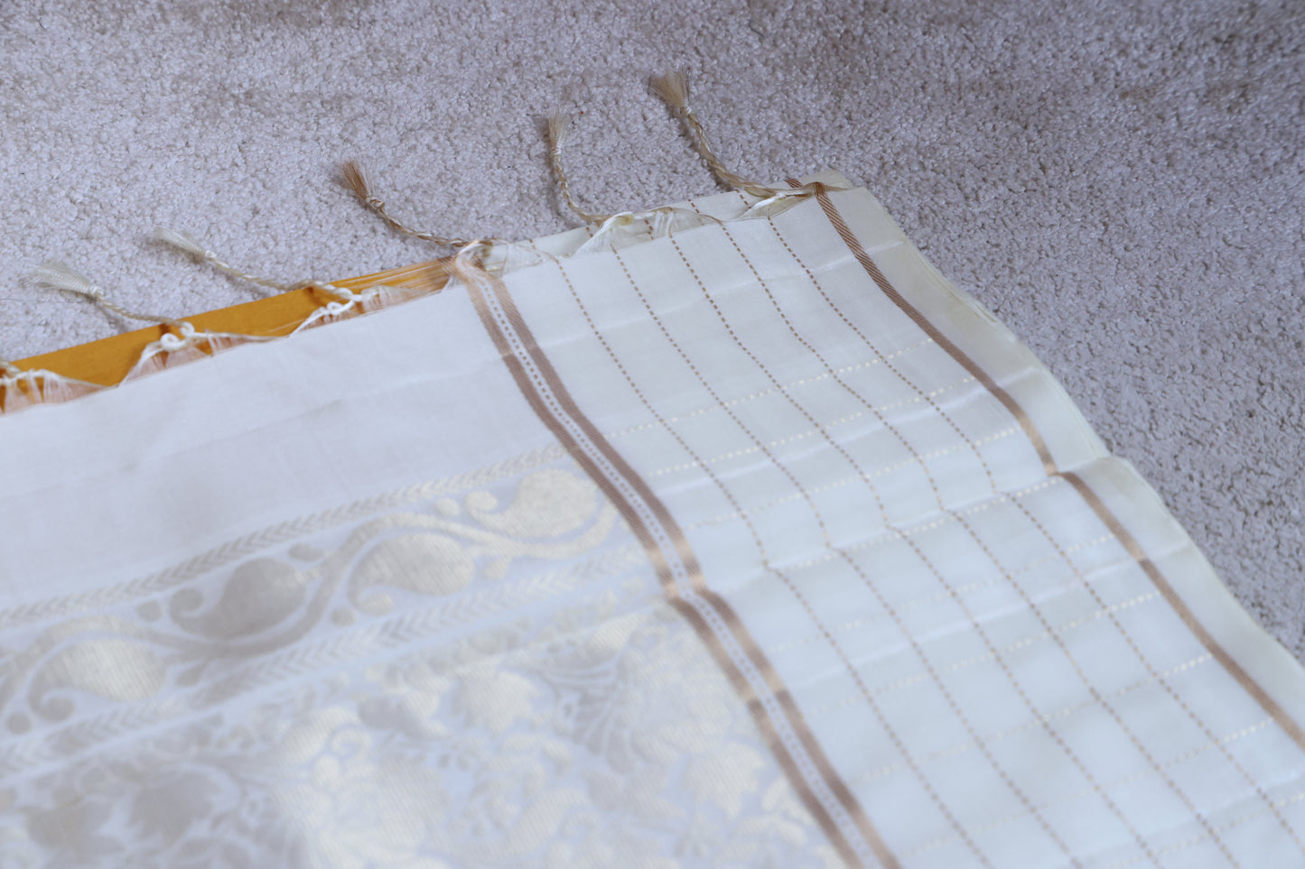 Pure Soft Silk – Multi-Color Border Checks Saree(Code PMC-09)