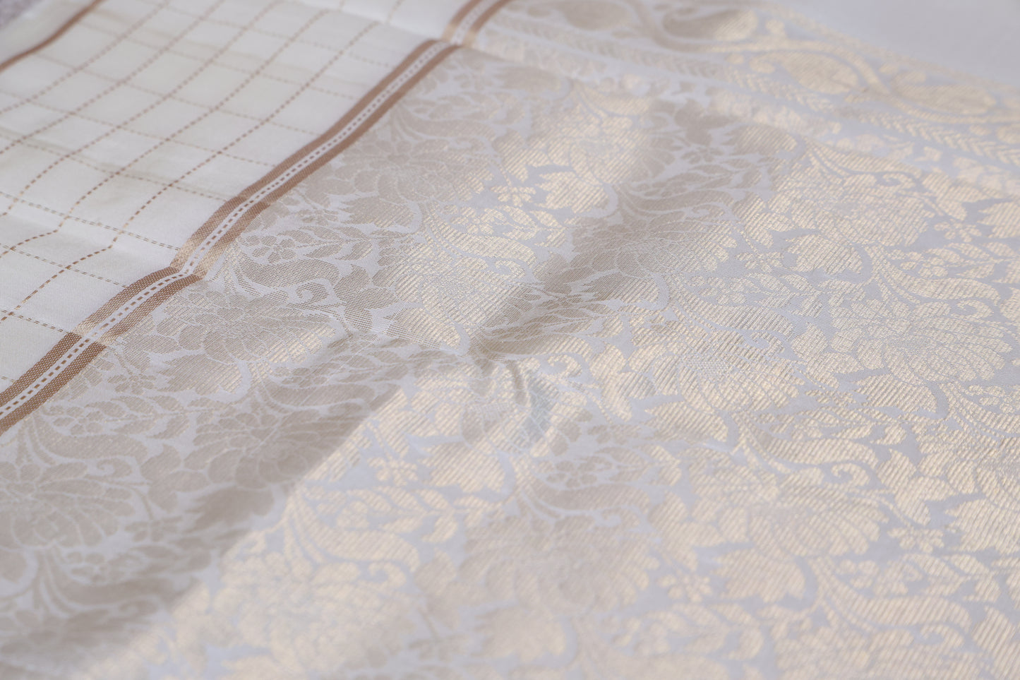 Pure Soft Silk – Multi-Color Border Checks Saree(Code PMC-09)