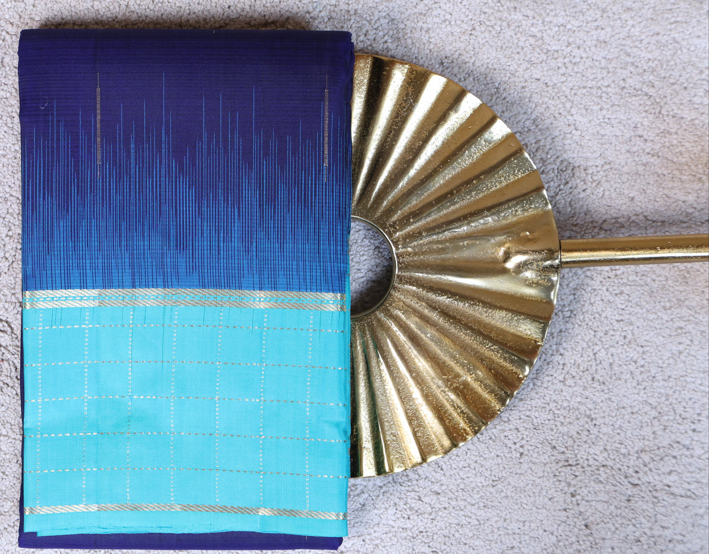 Pure Soft Silk – Multi-Color Border Checks Saree(Code PMC-09)