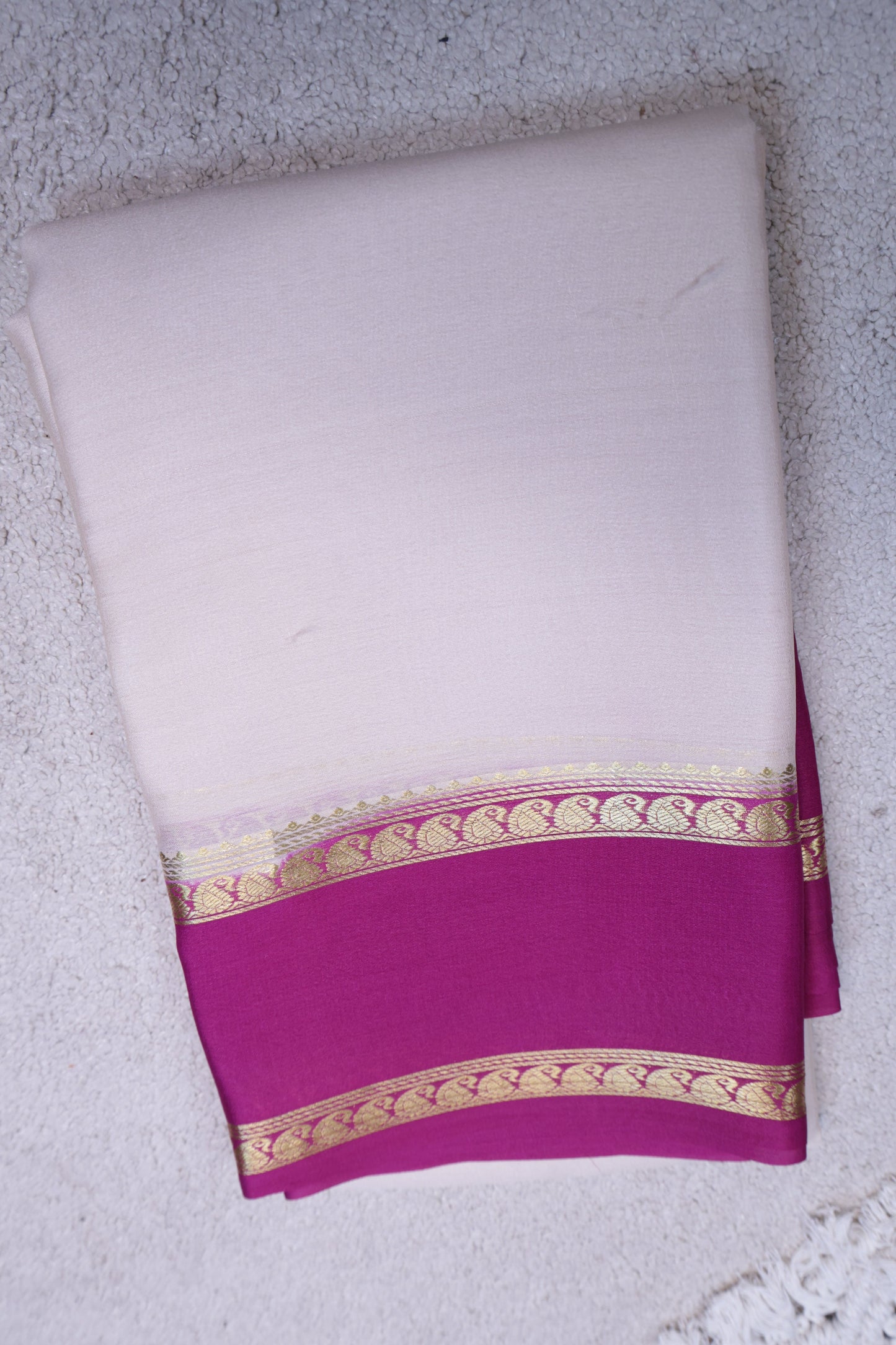 Pure Mysore Crepe Saree(Code MSC P-01)