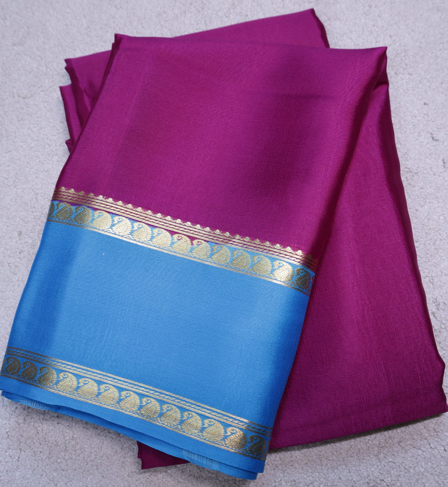 Pure Mysore Crepe Saree(Code MSC P-01)