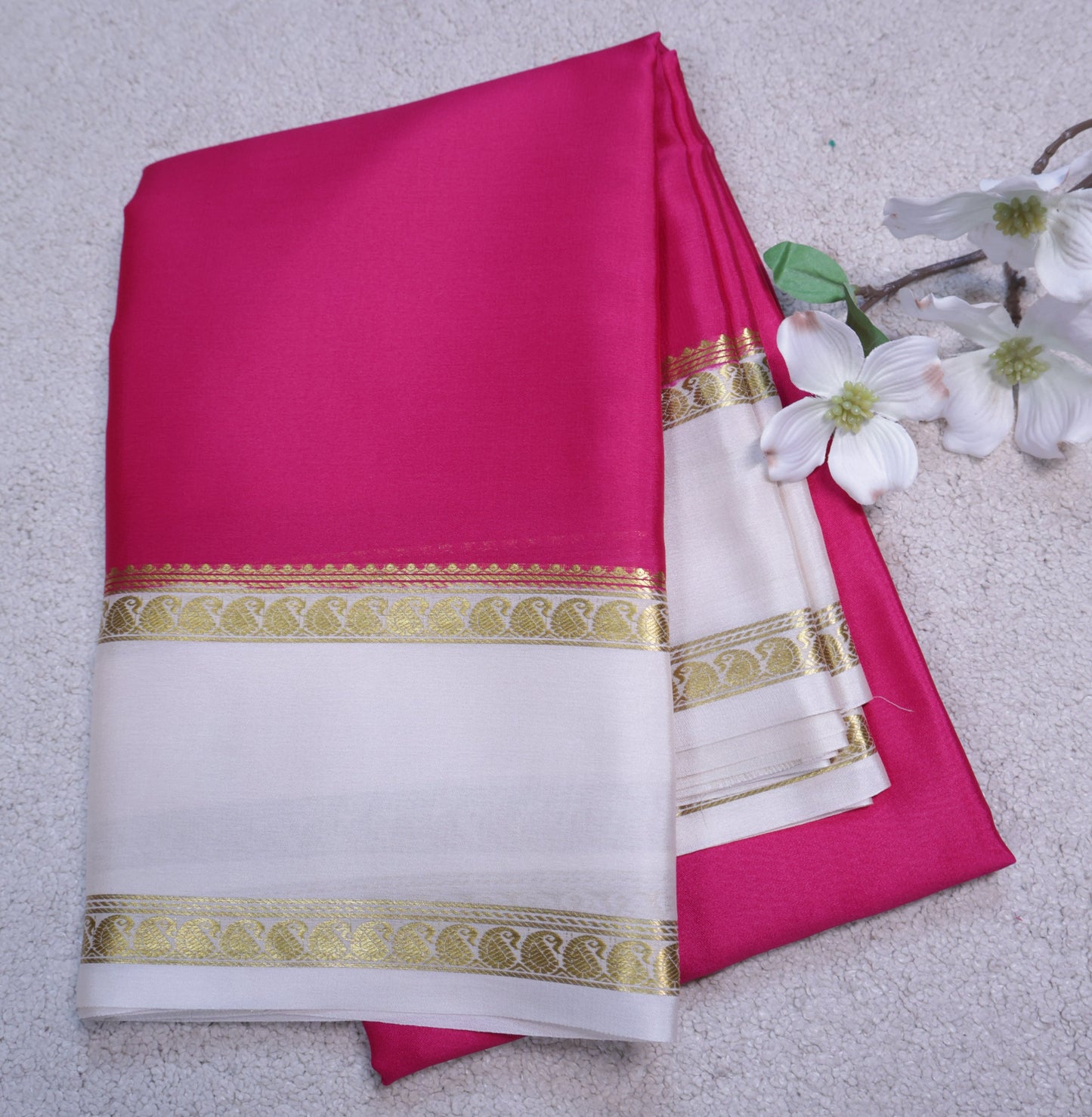 Pure Mysore Crepe Saree(Code MSC P-01)