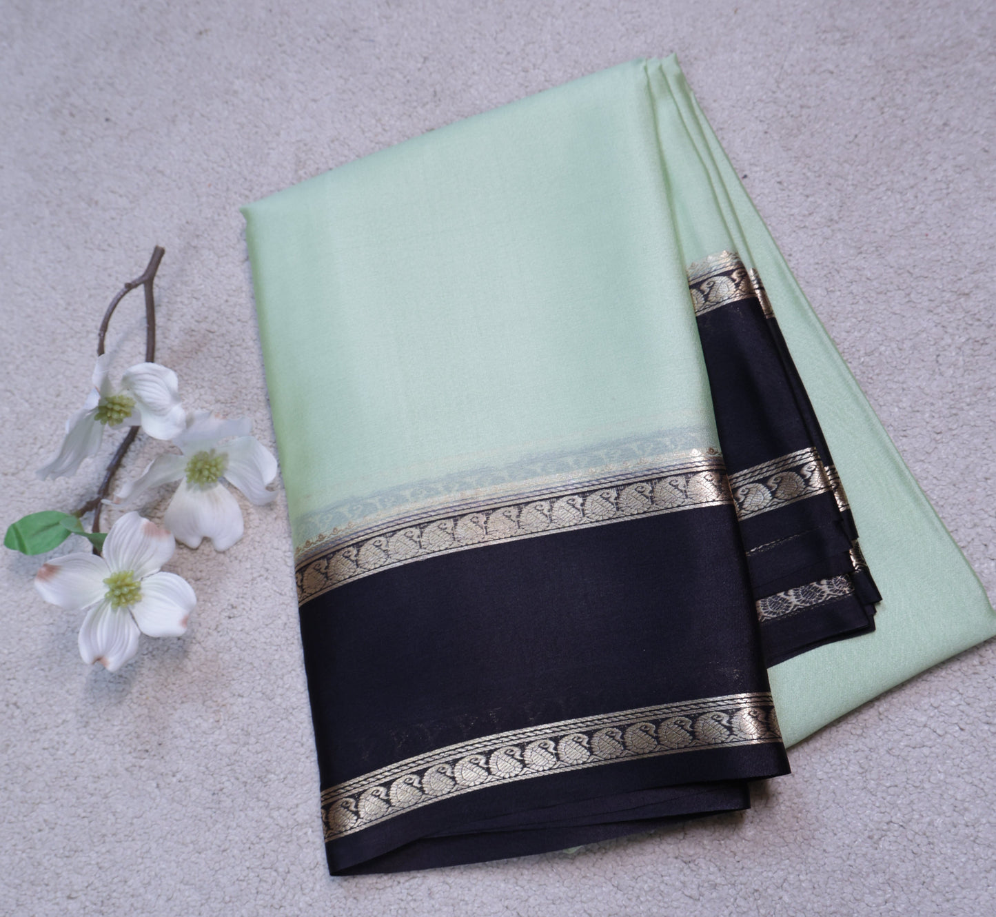 Pure Mysore Crepe Saree(Code MSC P-01)