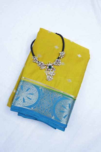 Premium Kanchipuram Style Semi Crepe Silk Saree with Traditional Zari Motifs | Wedding, Festive & Traditional Wear | Radha By Rapid Rashmi