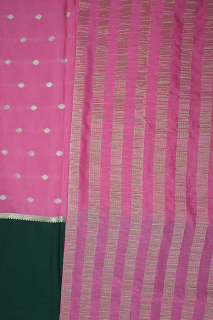 Premium Semi Crepe Traditional Colour Block Saree with Rich Zari Border | Festive, Wedding & Party Wear Saree for Women
