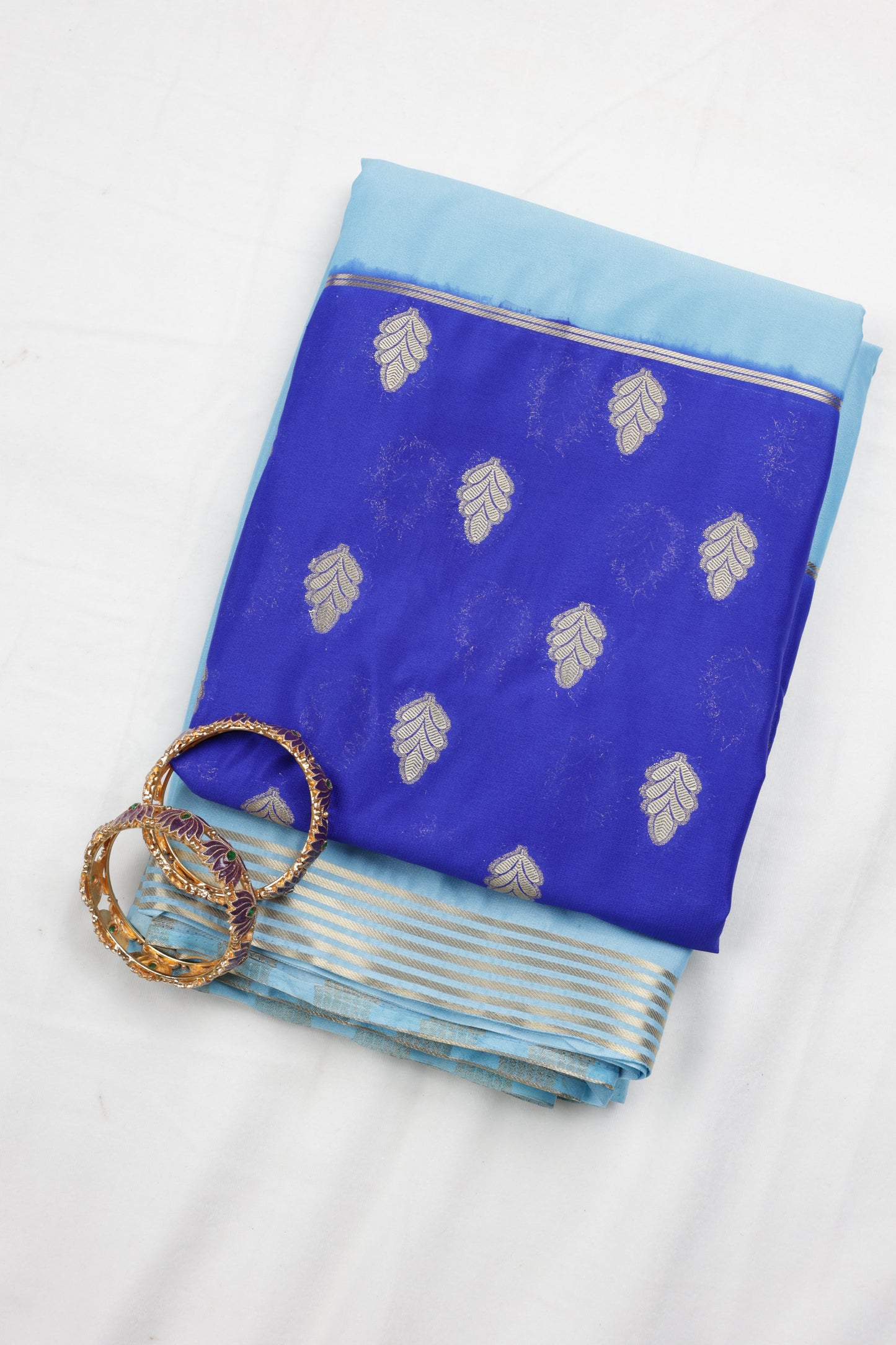 Premium Semi Crepe Dual Tone Silk Saree with Elegant Zari Weaving | Designer Wedding, Festive & Party Wear Saree for Women
