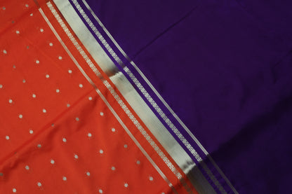 Premium Semi Crepe Dual Tone Saree with Elegant Golden Zari Border | Festive & Wedding Collection