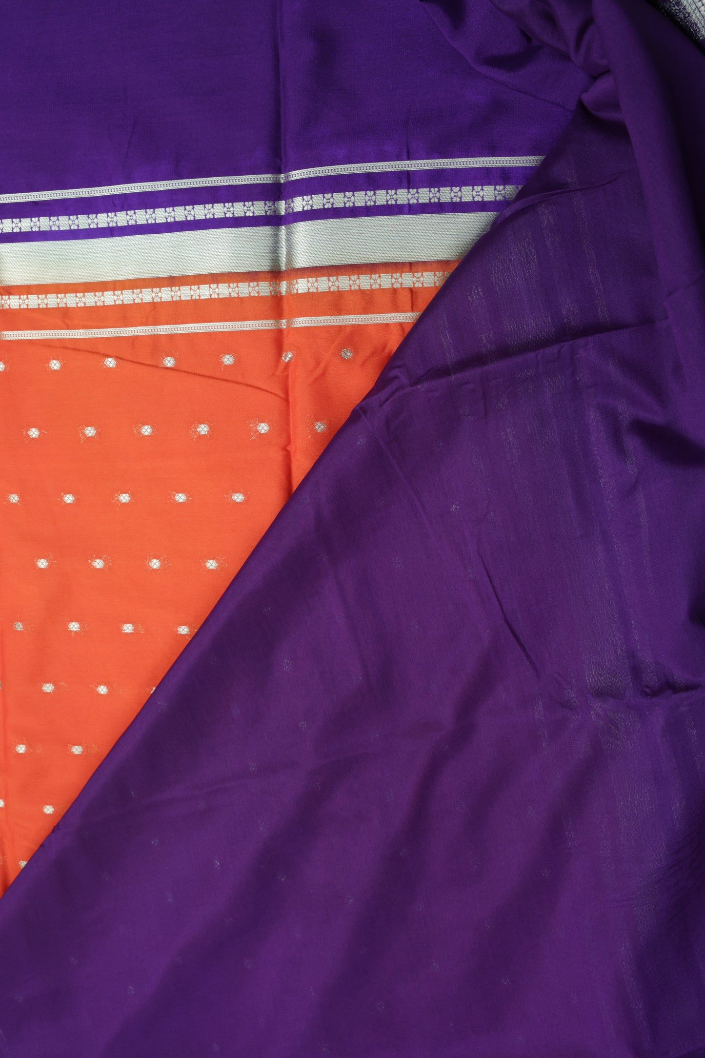Premium Semi Crepe Dual Tone Saree with Elegant Golden Zari Border | Festive & Wedding Collection