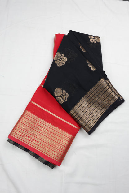 Premium Semi Crepe Dual Tone Traditional Saree with Rich Zari Weaving | Luxury Wedding, Festive & Party Wear Saree for Women