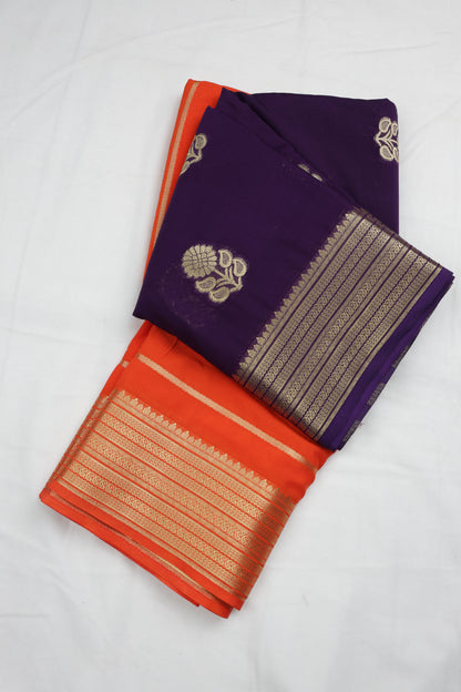 Premium Semi Crepe Dual Tone Traditional Saree with Rich Zari Weaving | Luxury Wedding, Festive & Party Wear Saree for Women