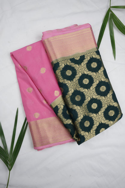 Premium Semi Crepe Dual Tone Saree with Intricate Woven Design | Elegant Wedding, Festive & Party Wear Saree for Women
