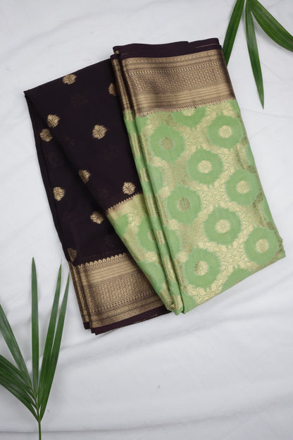 Premium Semi Crepe Dual Tone Saree with Intricate Woven Design | Elegant Wedding, Festive & Party Wear Saree for Women