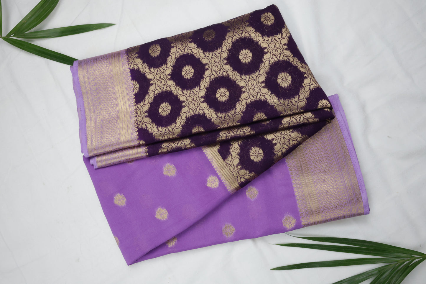 Premium Semi Crepe Dual Tone Saree with Intricate Woven Design | Elegant Wedding, Festive & Party Wear Saree for Women