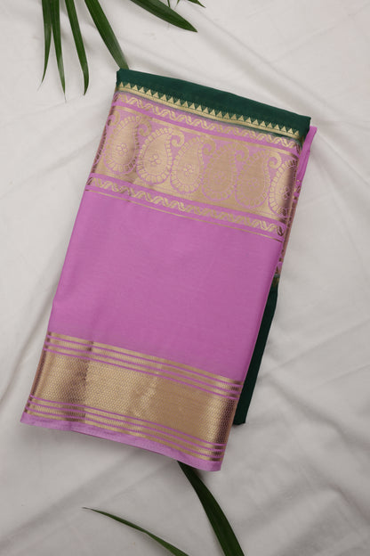 Premium Semi Crepe Dual Tone Saree with Ornate Zari Borders & Paisley Motif | Wedding, Festive & Party Wear Semi Saree for Women
