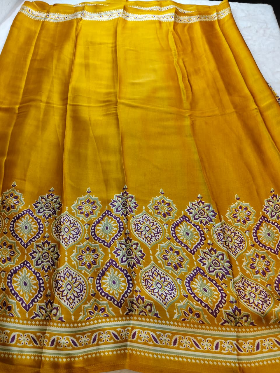 Modal Silk Ajrakh Print Saree (Code - MDS-03)