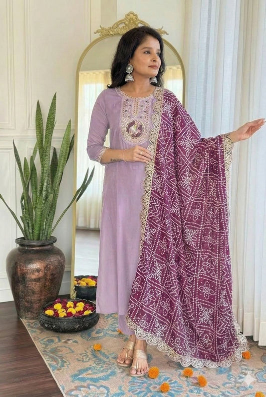 Exquisite PURPLE Salwar Kameez Set (Code-RS-31)