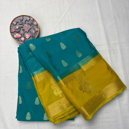 Premium Semi Crepe Silk Saree with Dual Tone Weaving & Rich Zari Work | Wedding, Festive & Traditional Wear | Radha By Rapid Rashmi