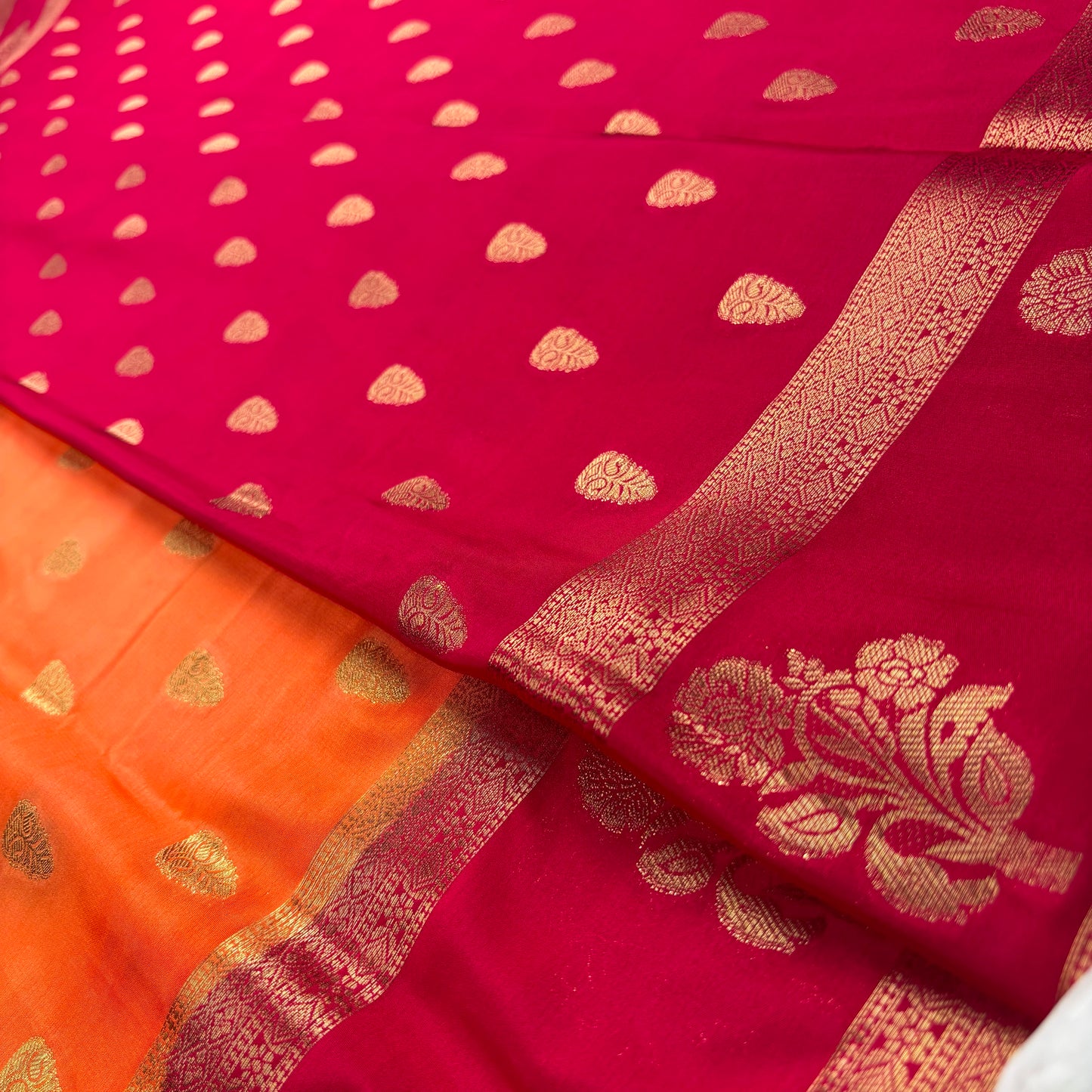 Premium Semi Crepe Silk Saree with Dual Tone Weaving & Rich Zari Work | Wedding, Festive & Traditional Wear | Radha By Rapid Rashmi