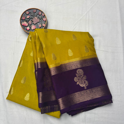 Premium Semi Crepe Silk Saree with Dual Tone Weaving & Rich Zari Work | Wedding, Festive & Traditional Wear | Radha By Rapid Rashmi