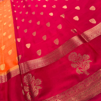 Premium Semi Crepe Silk Saree with Dual Tone Weaving & Rich Zari Work | Wedding, Festive & Traditional Wear | Radha By Rapid Rashmi