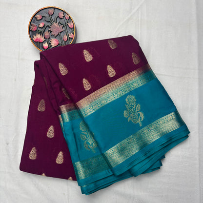 Premium Semi Crepe Silk Saree with Dual Tone Weaving & Rich Zari Work | Wedding, Festive & Traditional Wear | Radha By Rapid Rashmi