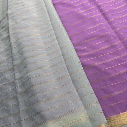 Premium Semi Crepe Saree with 2D Contrast Border & Elegant Zari Stripes | Designer Wedding, Festive & Party Wear Saree for Women