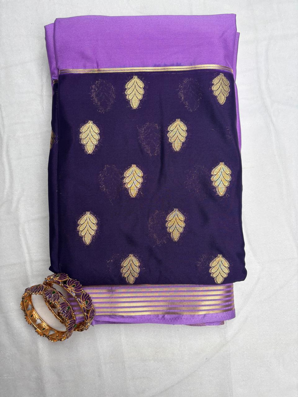 Premium Semi Crepe Dual Tone Silk Saree with Elegant Zari Weaving | Designer Wedding, Festive & Party Wear Saree for Women