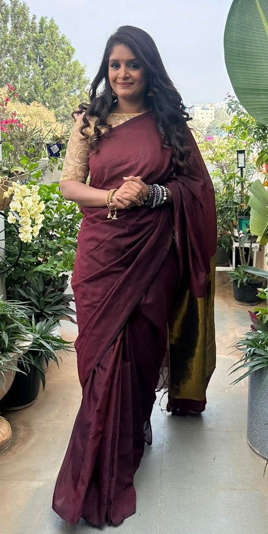 Nayantara Khadi Cotton Saree(Code NYKC-01)