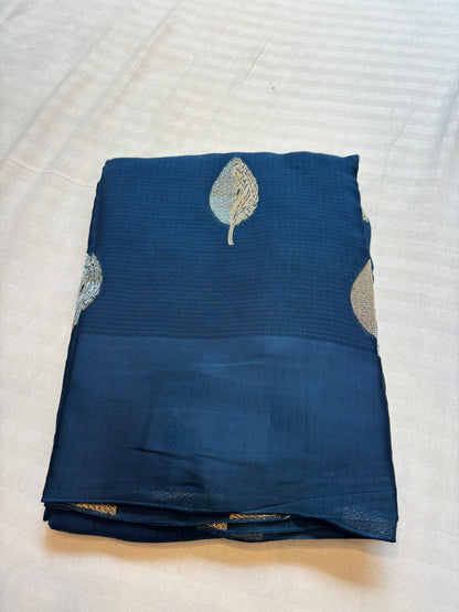 Manipuri Silver Jari Self Saree with Grand Rich Jari Pallu | Premium Viscose Saree