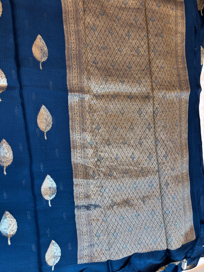 Manipuri Silver Jari Self Saree with Grand Rich Jari Pallu | Premium Viscose Saree