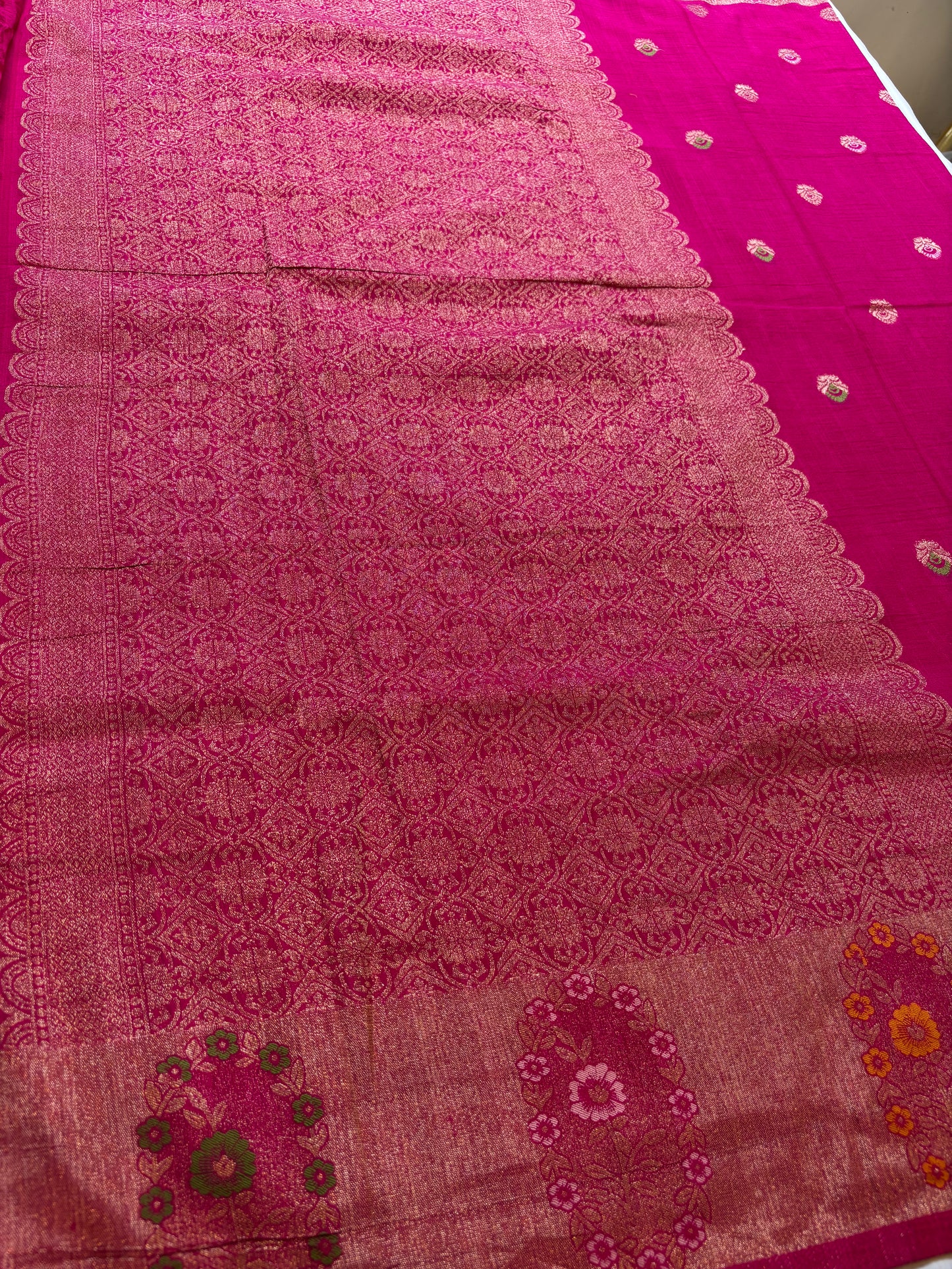 Tussar Heavy Meena Self Butta Saree with Rich Pallu | Premium Traditional Women’s Saree Product Code: TUS-01
