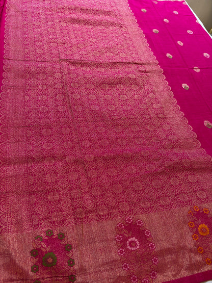 Tussar Heavy Meena Self Butta Saree with Rich Pallu | Premium Traditional Women’s Saree Product Code: TUS-01