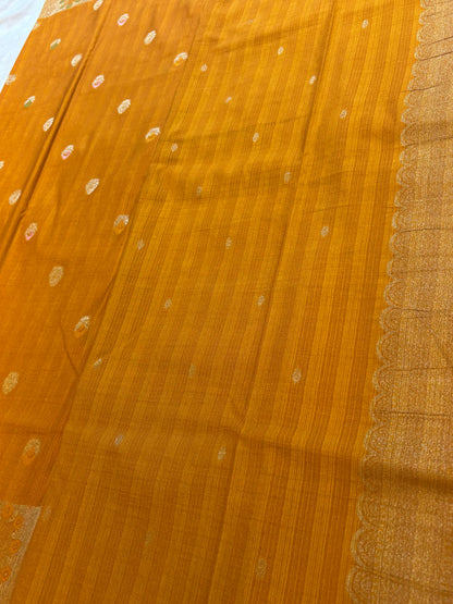 Tussar Heavy Meena Self Butta Saree with Rich Pallu | Premium Traditional Women’s Saree Product Code: TUS-01