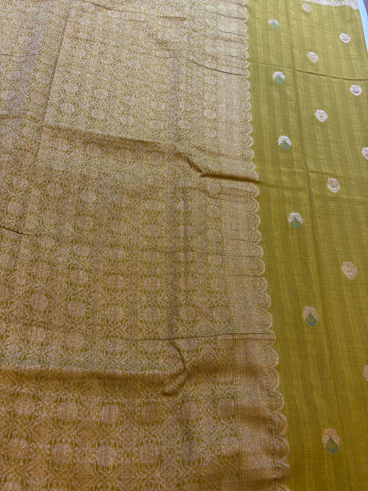 Tussar Heavy Meena Self Butta Saree with Rich Pallu | Premium Traditional Women’s Saree Product Code: TUS-01