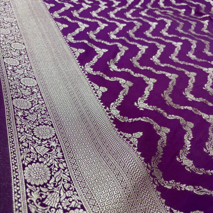 Banarasi Georgette Saree with Rich Pallu & Floral Border | Premium Party Wear Saree