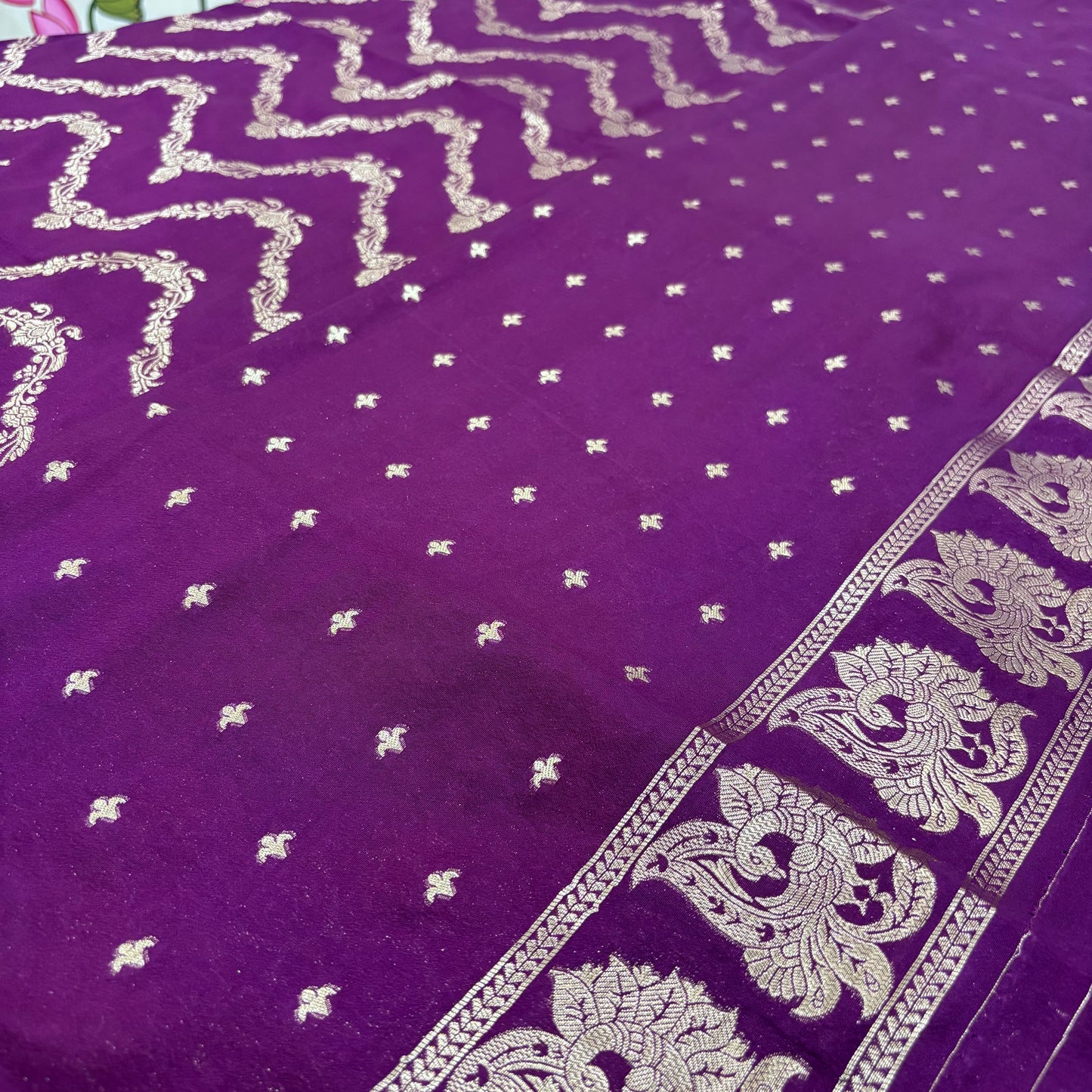 Banarasi Georgette Saree with Rich Pallu & Floral Border | Premium Party Wear Saree