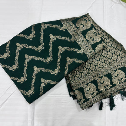 Banarasi Georgette Saree with Rich Pallu & Floral Border | Premium Party Wear Saree