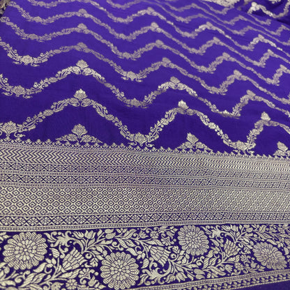 Banarasi Georgette Saree with Rich Pallu & Floral Border | Premium Party Wear Saree