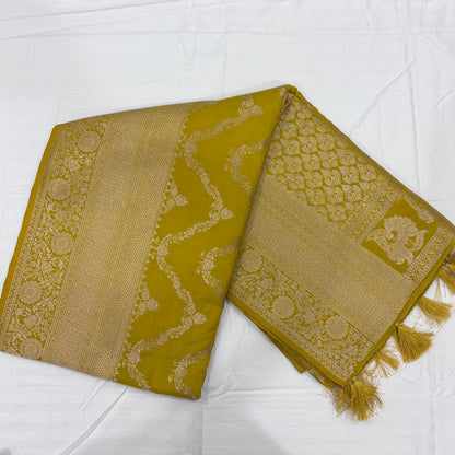Banarasi Georgette Saree with Rich Pallu & Floral Border | Premium Party Wear Saree