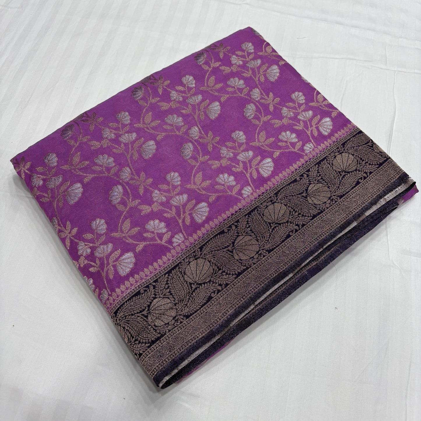 Premium Chinnon Jaal Meena Saree for Women | Elegant Floral Design | Wedding, Party & Festive Wear | Radha By Rapid Rashmi
