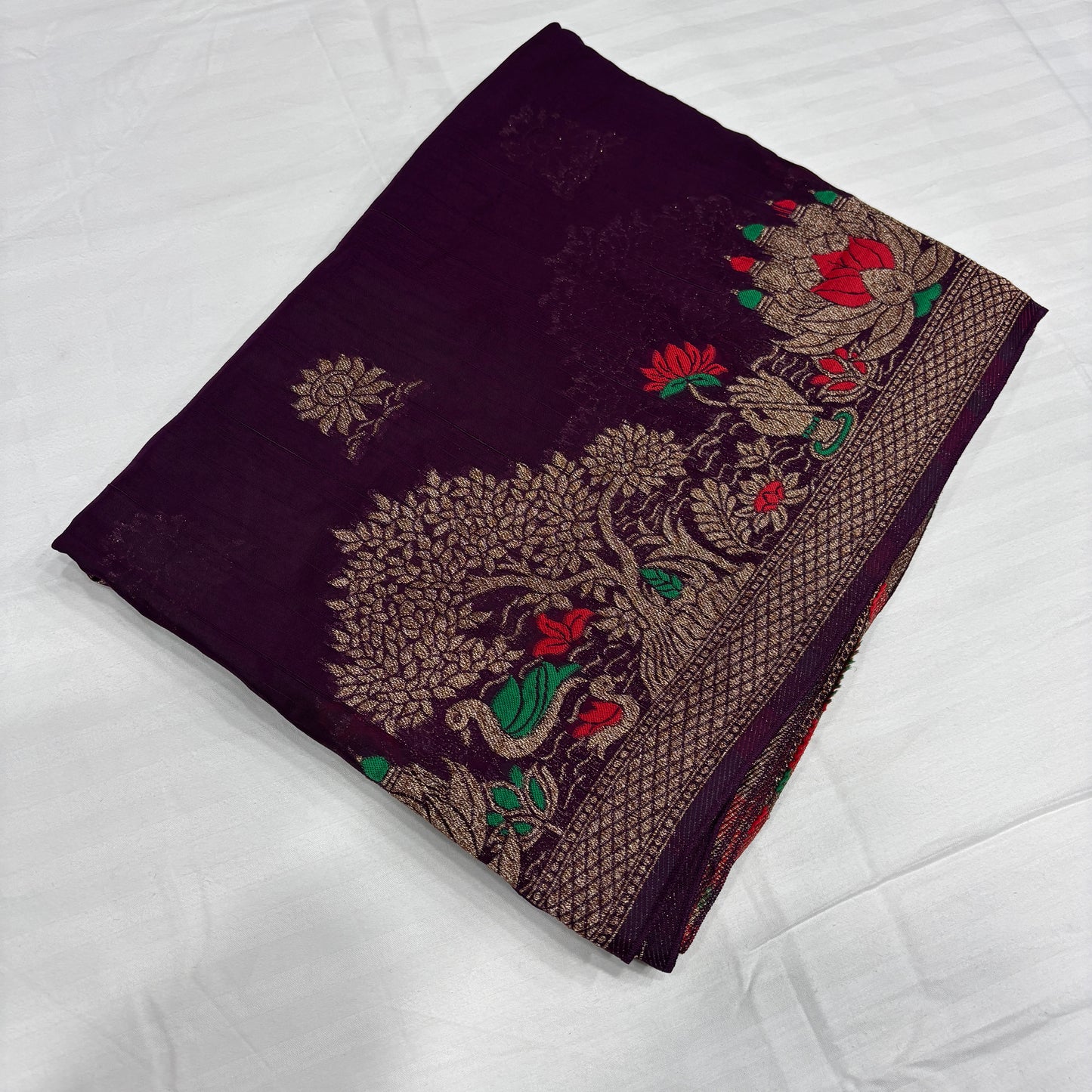 Premium Munga Silk Saree for Women with Rich Pallu & Gold Zari Border | Festive & Wedding Collection | Radha By Rapid Rashmi