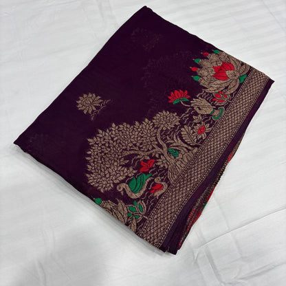 Premium Munga Silk Saree for Women with Rich Pallu & Gold Zari Border | Festive & Wedding Collection | Radha By Rapid Rashmi