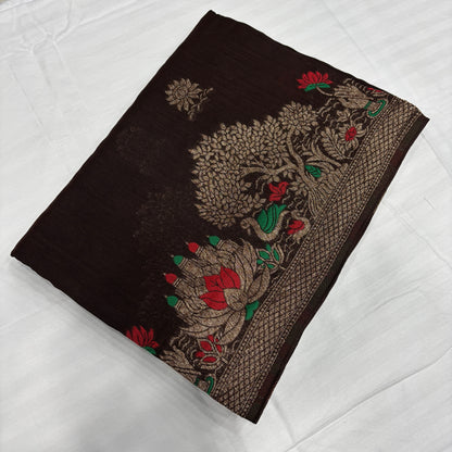 Premium Munga Silk Saree for Women with Rich Pallu & Gold Zari Border | Festive & Wedding Collection | Radha By Rapid Rashmi