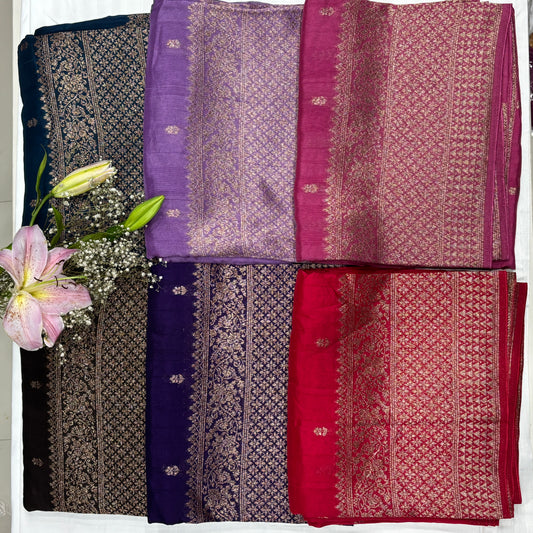 Premium Munga Silk Saree for Women with Rich Pallu & Gold Zari Border | Wedding & Festive Collection | Radha By Rapid Rashmi